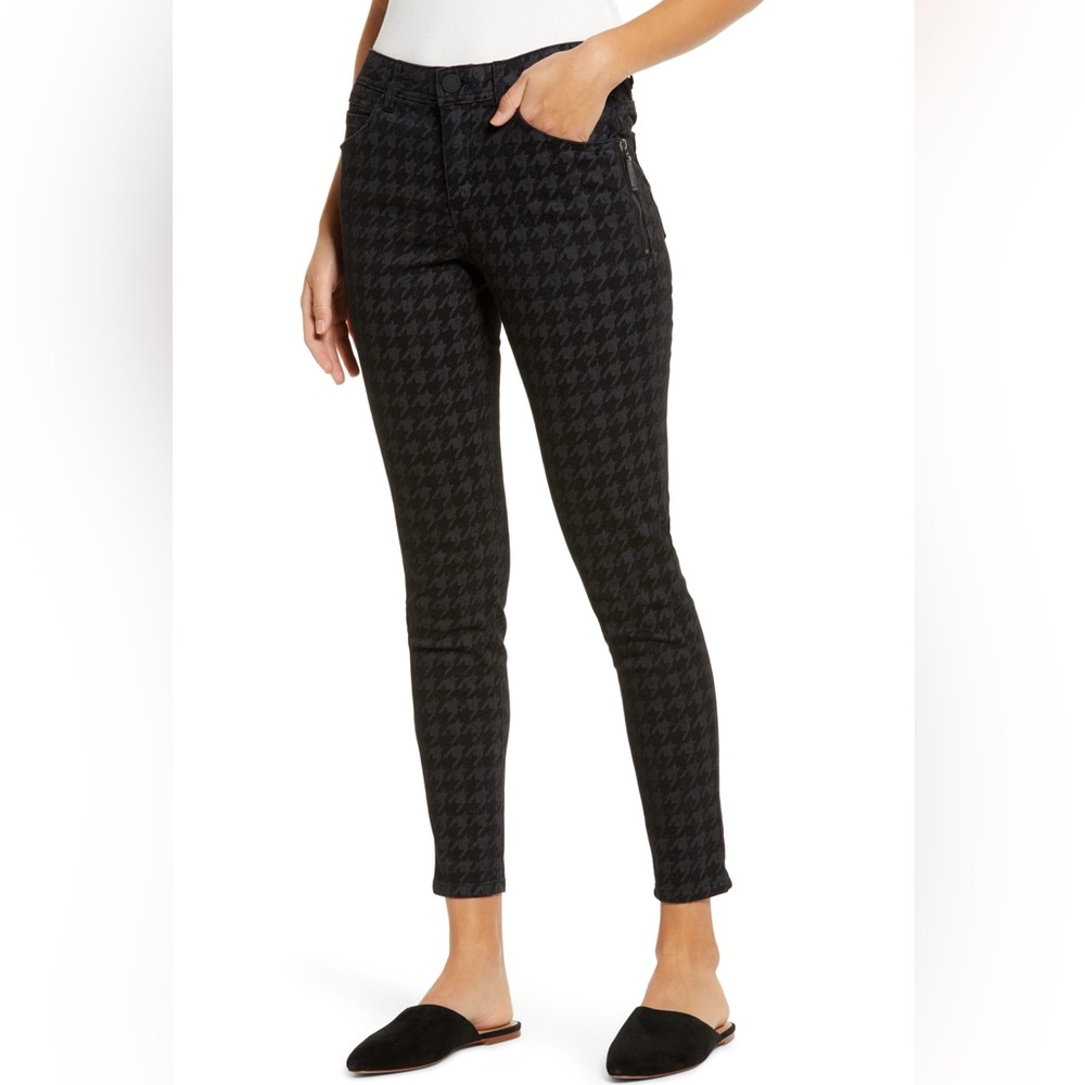 NWT Wit & Wisdom Ab-solution Side-Zip Crop Skinny Jeans - Black & Gray - Sz 12